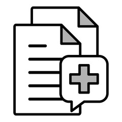 Fototapeta premium イラストアイコン素材：医療ファイル 