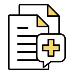 Obraz premium イラストアイコン素材：医療ファイル 