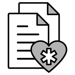 Fototapeta premium イラストアイコン素材：医療ファイル 