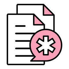 Obraz premium イラストアイコン素材：医療ファイル 