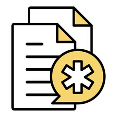 Obraz premium イラストアイコン素材：医療ファイル 