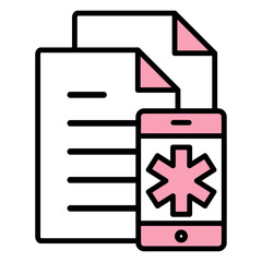 イラストアイコン素材：医療ファイル	
