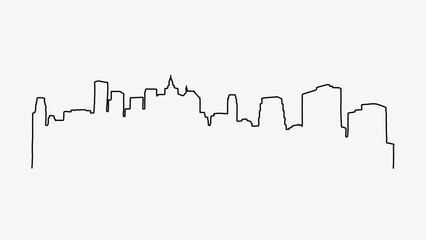 City line art vector