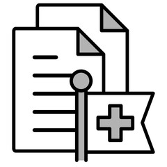 Fototapeta premium イラストアイコン素材：医療ファイル