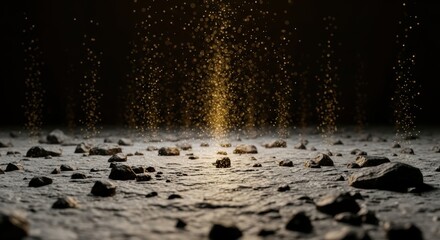 Cosmic Dust Storm High-Resolution Planetary Surface Image