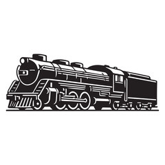 Obraz premium Steam Locomotive and Train Engine Clipart for Creative Projects