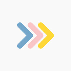 Colorful arrows minimalistic illustration vector