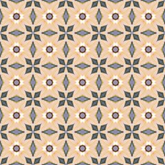 Modern Chic Abstract Geometric Flower Grid