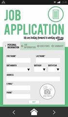 Digitally generated of job application form
