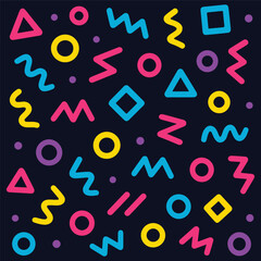 Seamless pattern with colorful alphabet numbers, a vibrant vector illustration perfect for school or child-friendly education design