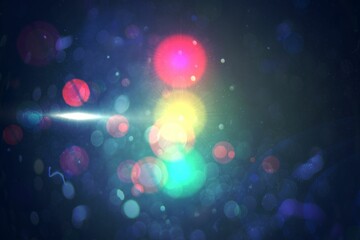 Abstract traffic lights on dark background