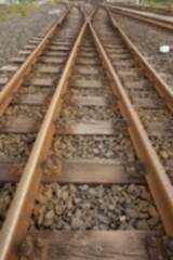 High angle view of railway lines
