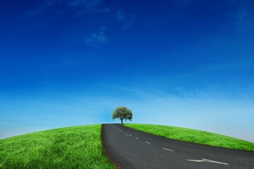 Road leading out to the horizon