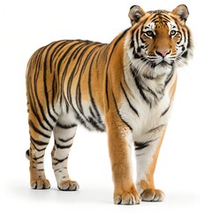 Naklejka premium tiger isolated on white background