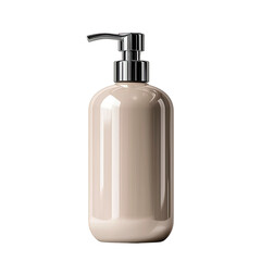 Elegant Cream Bottle with Pump, Ideal for Cosmetic or Skincare Use