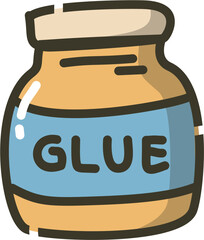 Cute glue bottle illustration