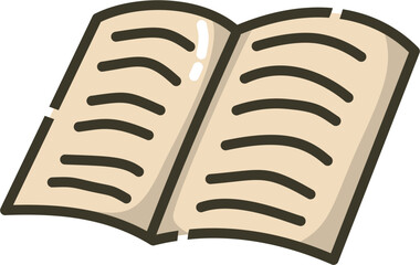 Open book cartoon