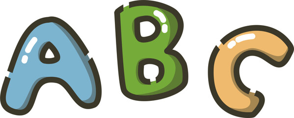 ABC alphabet illustration 