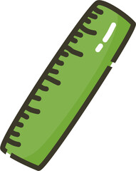 Cute Green ruler cartoon
