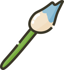 Paintbrush with Blue paint