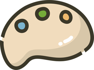 Artist’s paint pallete cartoon