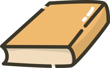Cute yellow book cartoon