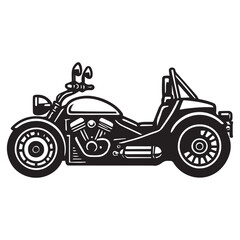 Trike and Race Bike Silhouettes for High Quality Sublimation

