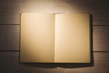 Directly above shot of open book on table