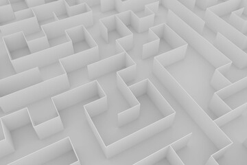 High angle view of white maze