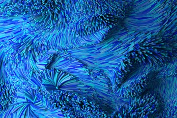 Close up of blue fiber optic cable