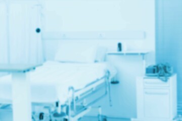 Defocused image of empty bed