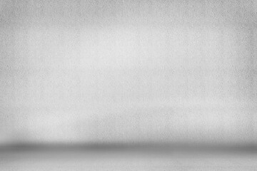 Presenting flat design grey gradient scene featuring textured backdrop meeting smooth floor seam
