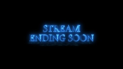 Energy seamless text stream ending, neon line animation on a black background. - Powered by Adobe