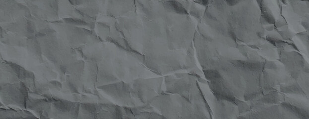 Gray crumpled paper background with a textured, wrinkled style. The gray background adds a rustic, artistic feel. Paper texture background vector. Gray background.