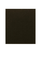 Fototapeta premium Dark brown textured paper rectangle isolated on white background