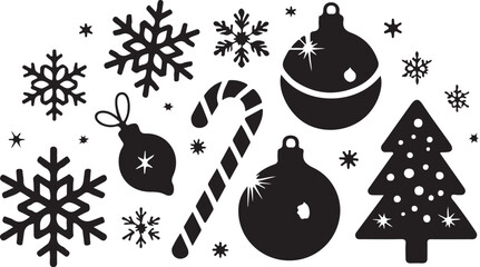 christmas reindeer silhouett symbol emblem label collection © MstHazara