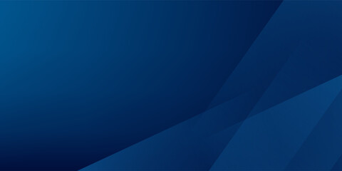 Abstract modern blue horizontal banner background with geometric diagonal overlay layer and glowing lines. Suit for banner, poster, cover, header, flyer, brochure, website, presentation.