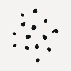 Minimalist black abstract dots on a light, element vector