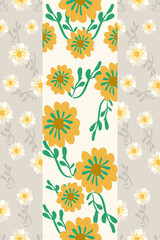 Ikat seamless floral pattern , Motif ethnic floral seamless textil, embroidery, print striped ornament floral, pattern, design for wrapping, silk, scarf, background, text