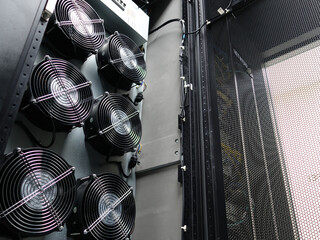 Cooling Fans in Server Rack System