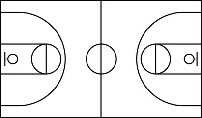 Basketball field icon. Basketball court. Floor parquet area. American sport background