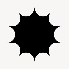 Bold black starburst shape vector