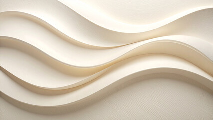 Obraz premium Subtle Grainy Cream Paper Texture with Soft Organic Undulating Shapes – Minimal Abstract Background