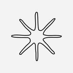 Abstract star shape design vector