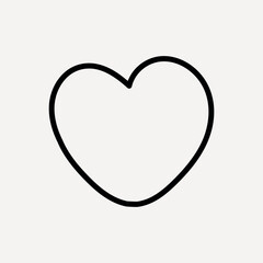 Minimalist heart line art vector