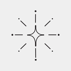Minimalist star sparkle illustration vector