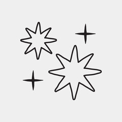 Minimalist star sparkle illustration vector