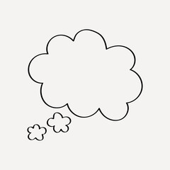 Blank comic speech bubble illustration. vector