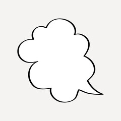 Blank comic speech bubble illustration. vector