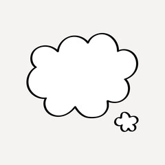 Blank comic speech bubble illustration. vector